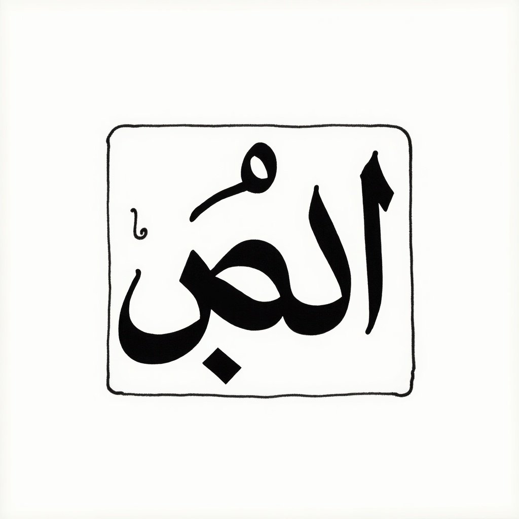 Handwritten Arabic calligraphy design features the name مسارالفضائل. This calligraphy is styled to fill a small box or circular shape. The design emphasizes artistic expression through script.