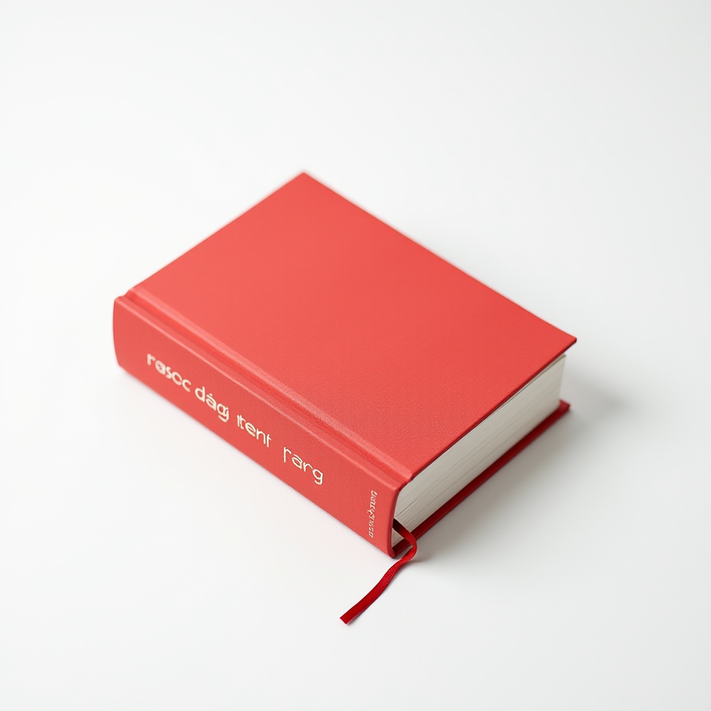 A red hardcover book with embossed text on the spine against a white background.