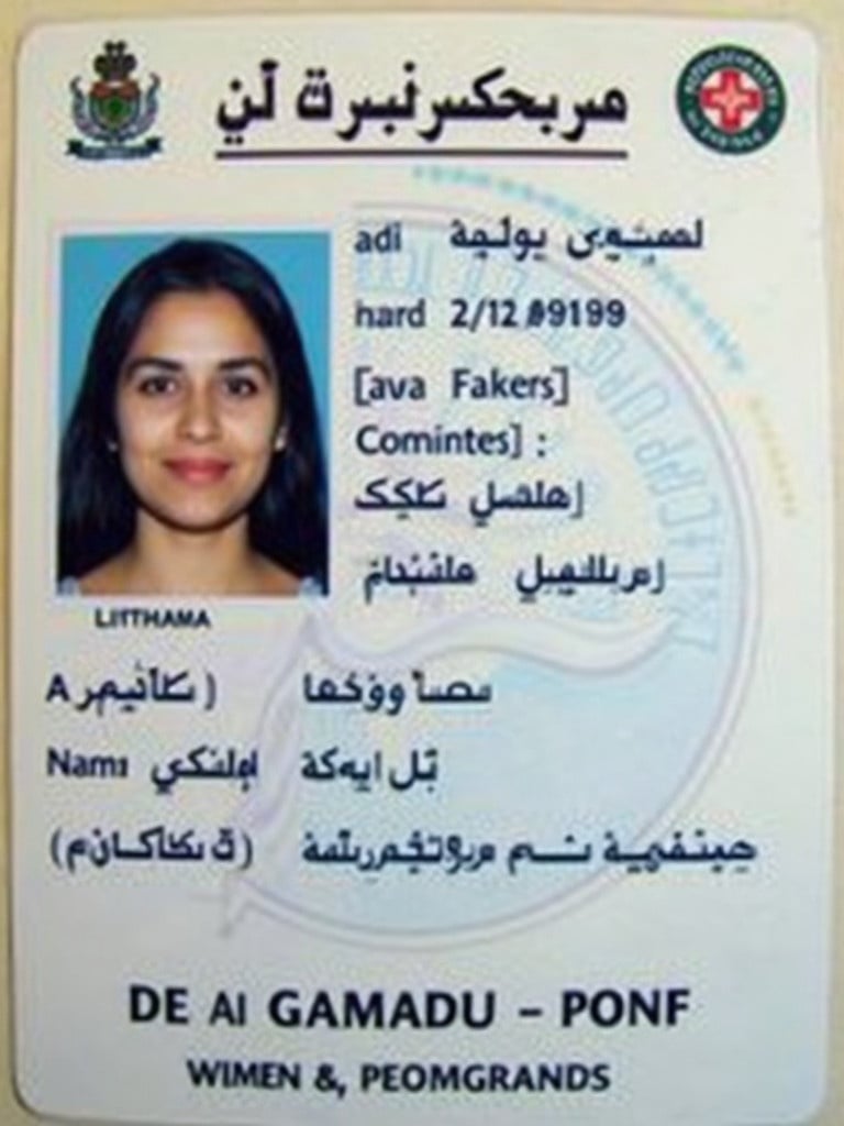 The image shows the front side of a Pakistani women's ID card. The card has personal information such as name age and date of birth. The layout follows the official design with typical elements visible. A clear identification photo is included to enhance the professional look of the card. Personal details are blurred for security.