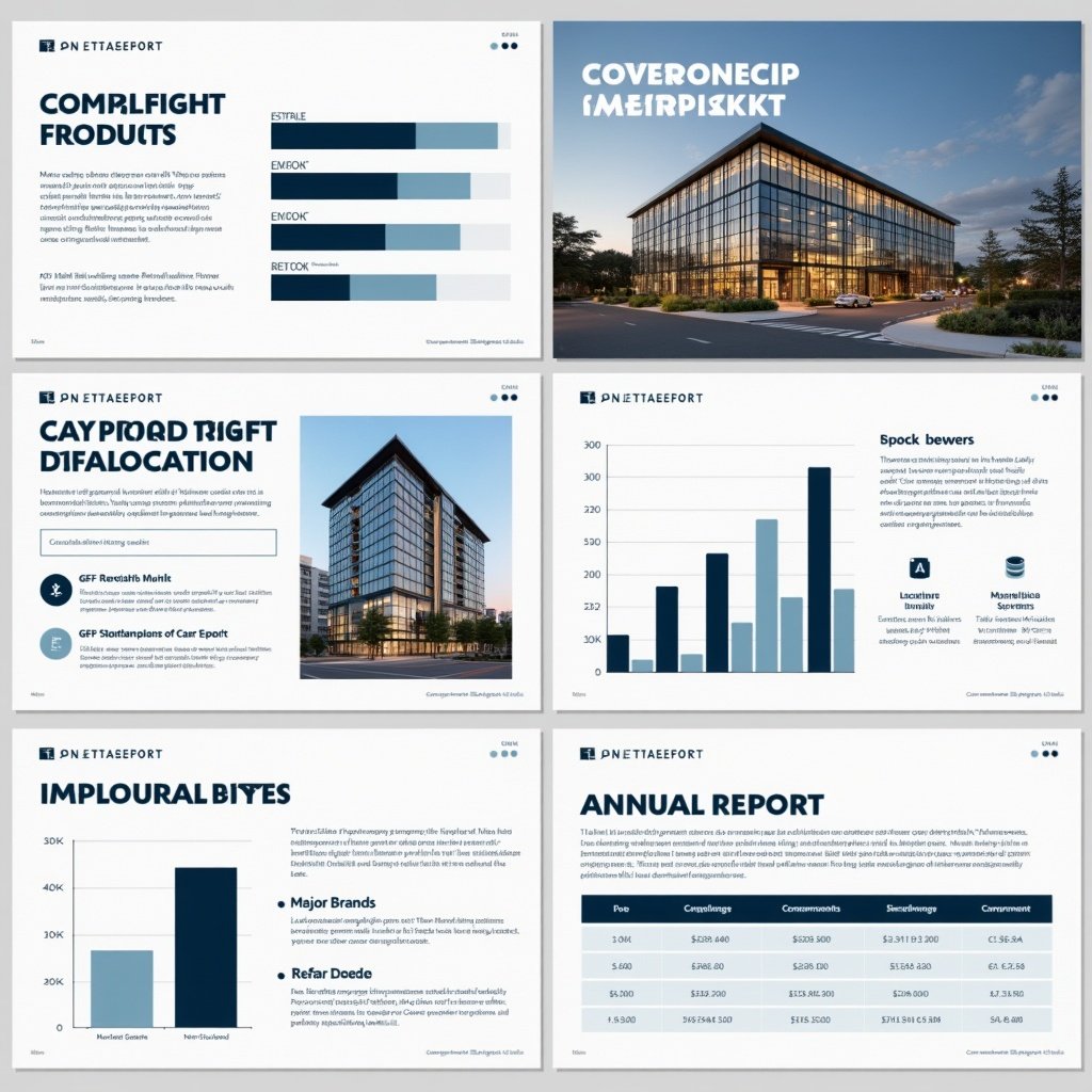 Annual report for a commercial center and real estate project. Overview of the center's location and components. Metrics on performance services and rental rates. Details about major brands and operational challenges. Document contains comprehensive information in a professional layout.