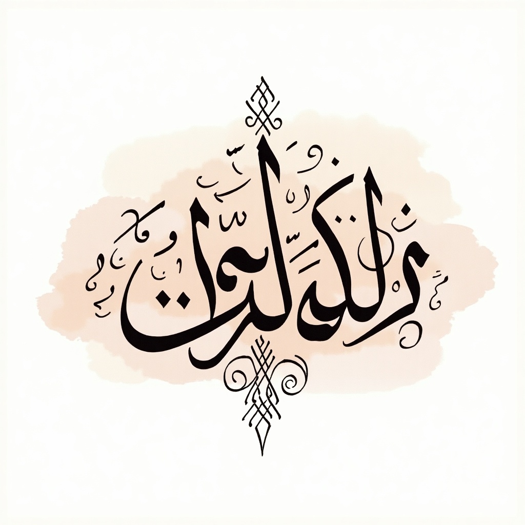 This image features the elegant calligraphy of the name 'Meshkat Rahman' prominently displayed. The design showcases intricate swirls and flourishes typical of Arabic calligraphy. The colors are primarily black against a soft beige background, enhancing the artistic appeal. The layout emphasizes the flowing nature of the letters, making it visually captivating. This design could be used for various purposes, including art prints and personalized gifts.