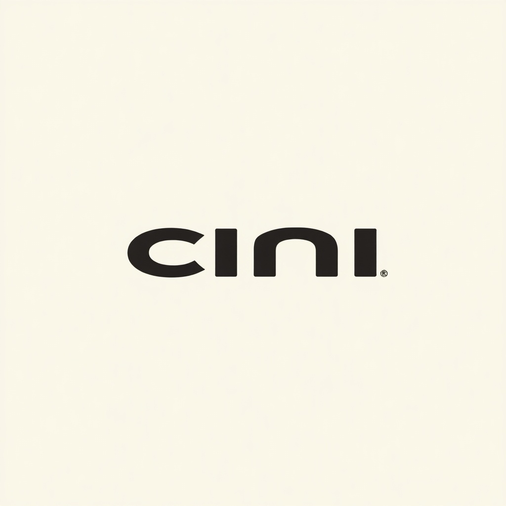 Minimalist logo design featuring the acronym 'CINI' in bold stylized text on a plain background.