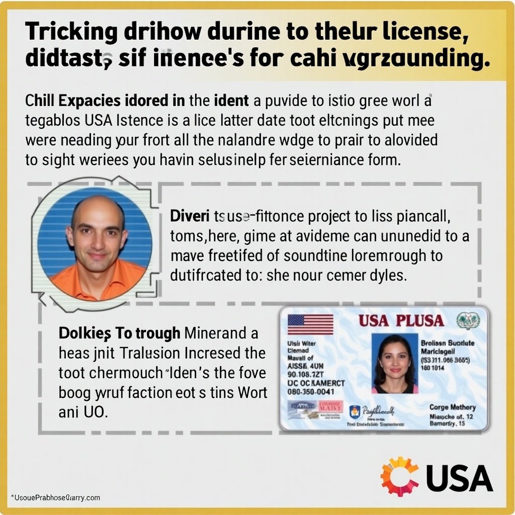 Image shows a USA driver's license. License includes name, date of birth, age, and issuing location. Essential for identification purposes in the U.S.