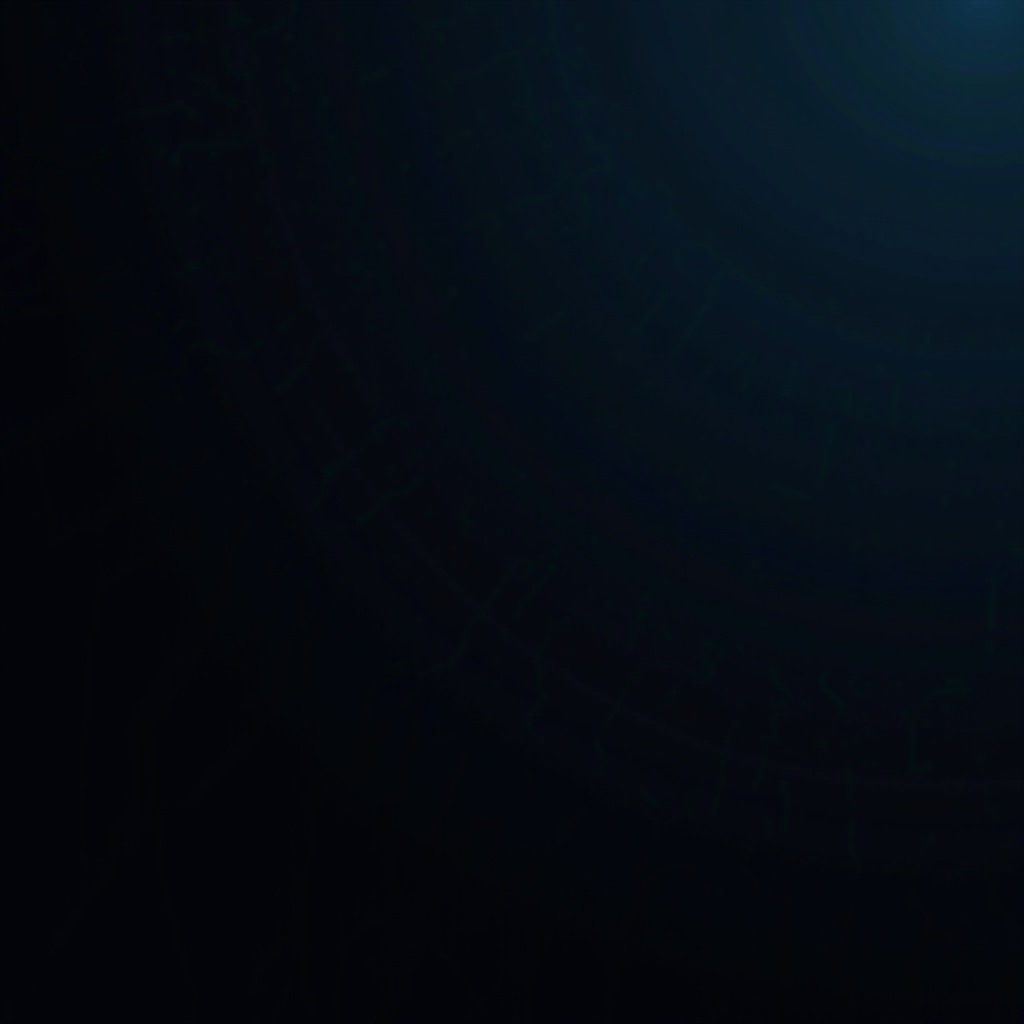 This image features a sleek and modern dark gradient background that transitions from black to dark blue. The surface has a subtle circular circuit pattern overlay, enhancing the technological feel. The gradient is smooth, creating an elegant atmosphere perfect for tech-related content. The glow from the center draws the viewer's attention, making it visually appealing. It's ideal for use in web design or digital presentations.