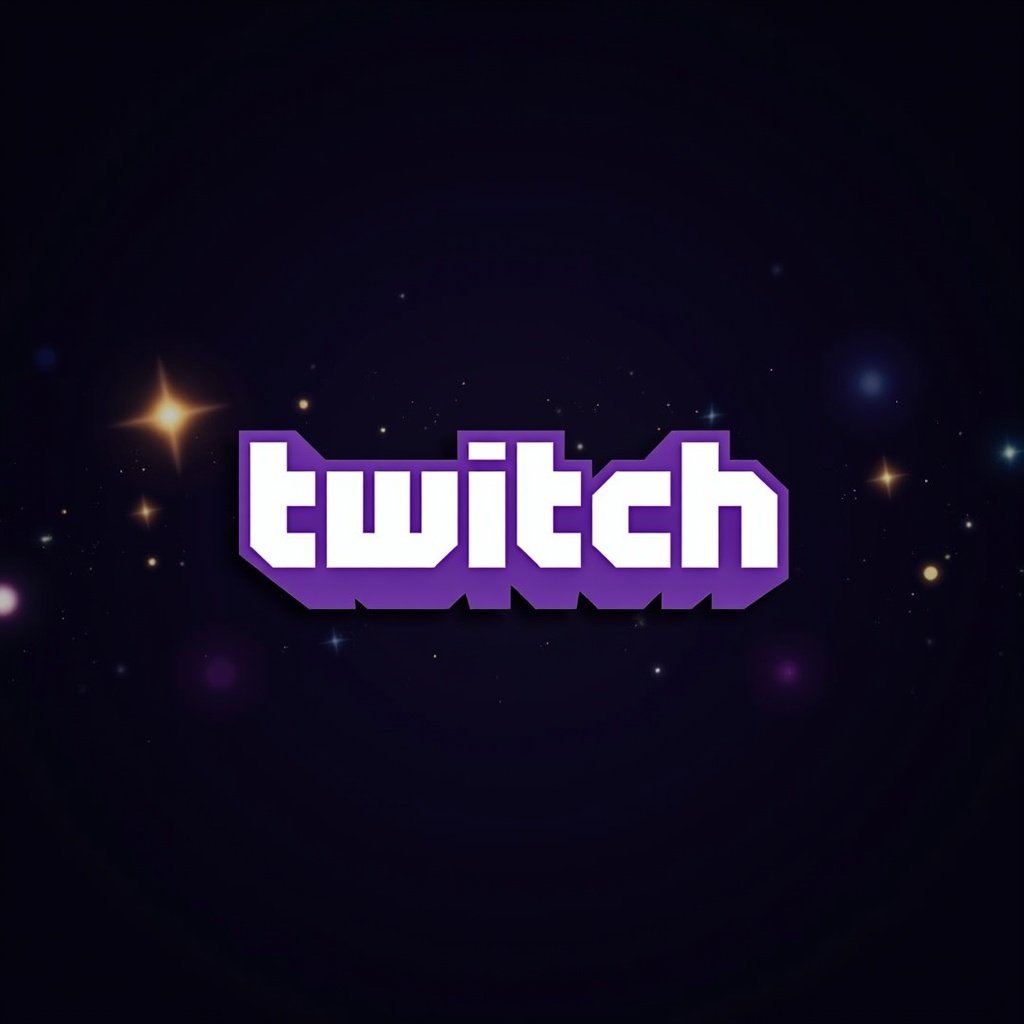 Twitch overlay with logo designed for charity. Dimensions 1920 x 1080. Dark background illuminated with glowing stars.