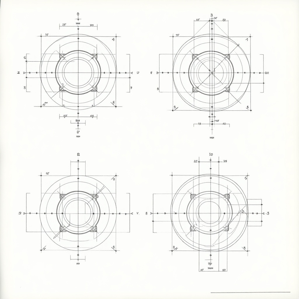 Image displays an engineering drawing with orthographic views in 3rd angle projection. Three views of a component are visible: front view top view and side view. Dimensions shown in metric units. Features include circles angles and notes for radii and diameters. Section labeled 'Sketch isometric here' indicates a task for the viewer. Detailed measurements include lengths widths radii and diameters for manufacturing. 