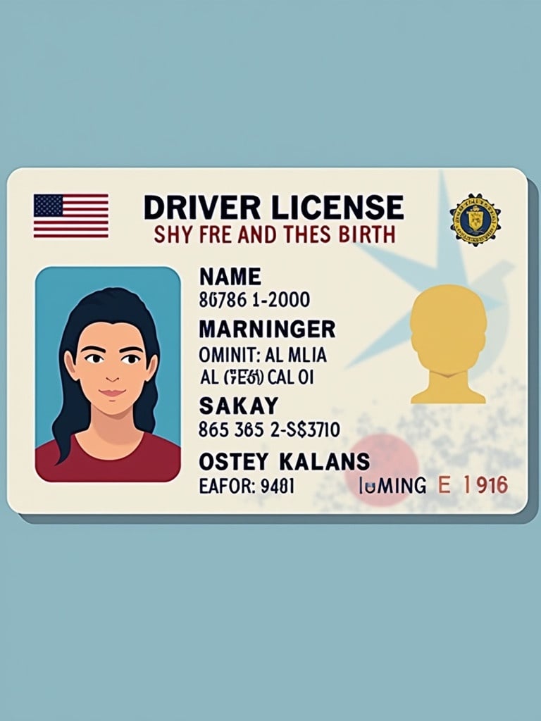 Image shows a USA driver's license. License contains name and date of birth. Age and issuing location are present. Essential for identification purposes in the U.S.