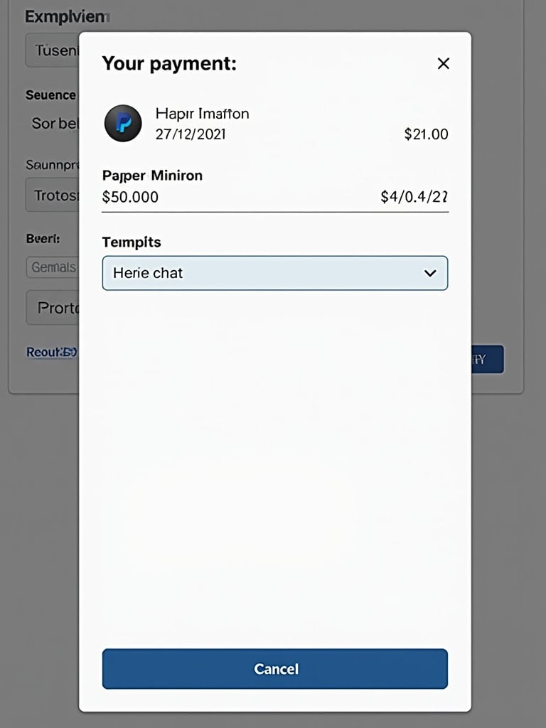 Example of a PayPal transaction receipt showing a payment. The payment amount is $20.00. Sender name is Helen Mirren. The transaction date is 27/12/2024. The receipt contains transaction details and payment confirmation.