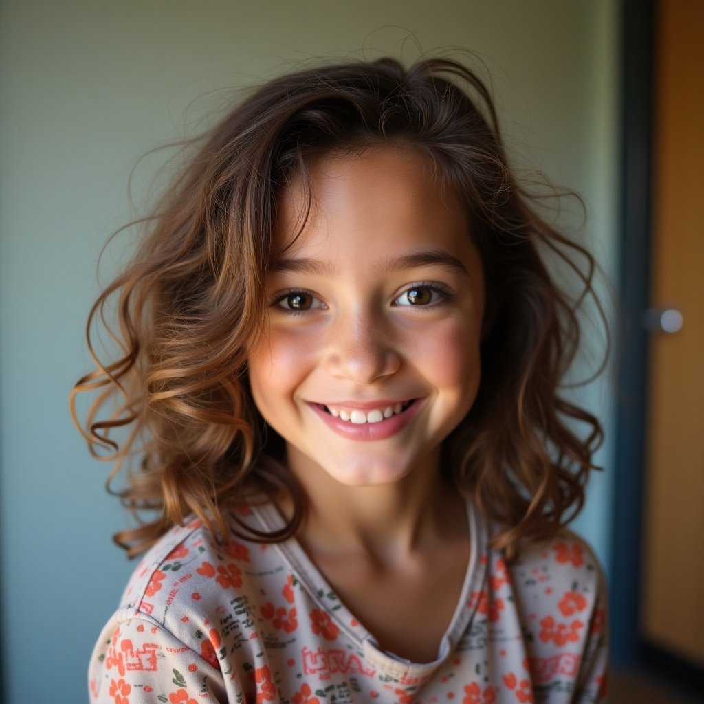 Young person displays stylish wavy hair. The mood is confident and appealing. The background is simple and blurred. The focus is on the hair and facial expression.