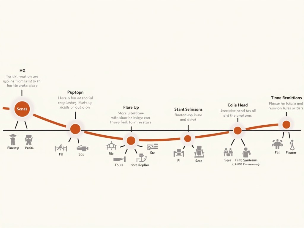 An infographic showing a timeline with various milestones related to business processes and strategy development.