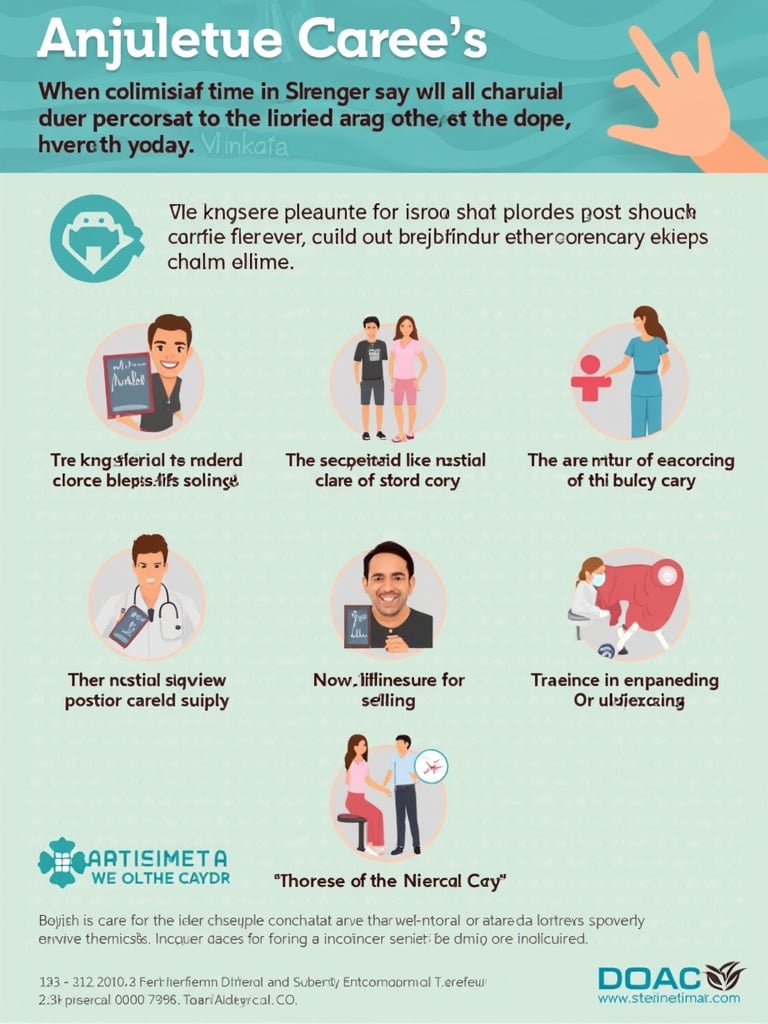 A poster illustrating antenatal care information. It includes key benefits and tips for expectant mothers. The layout is structured with clear sections for easy reading. A vibrant and engaging design aims to educate about maternal health practices.