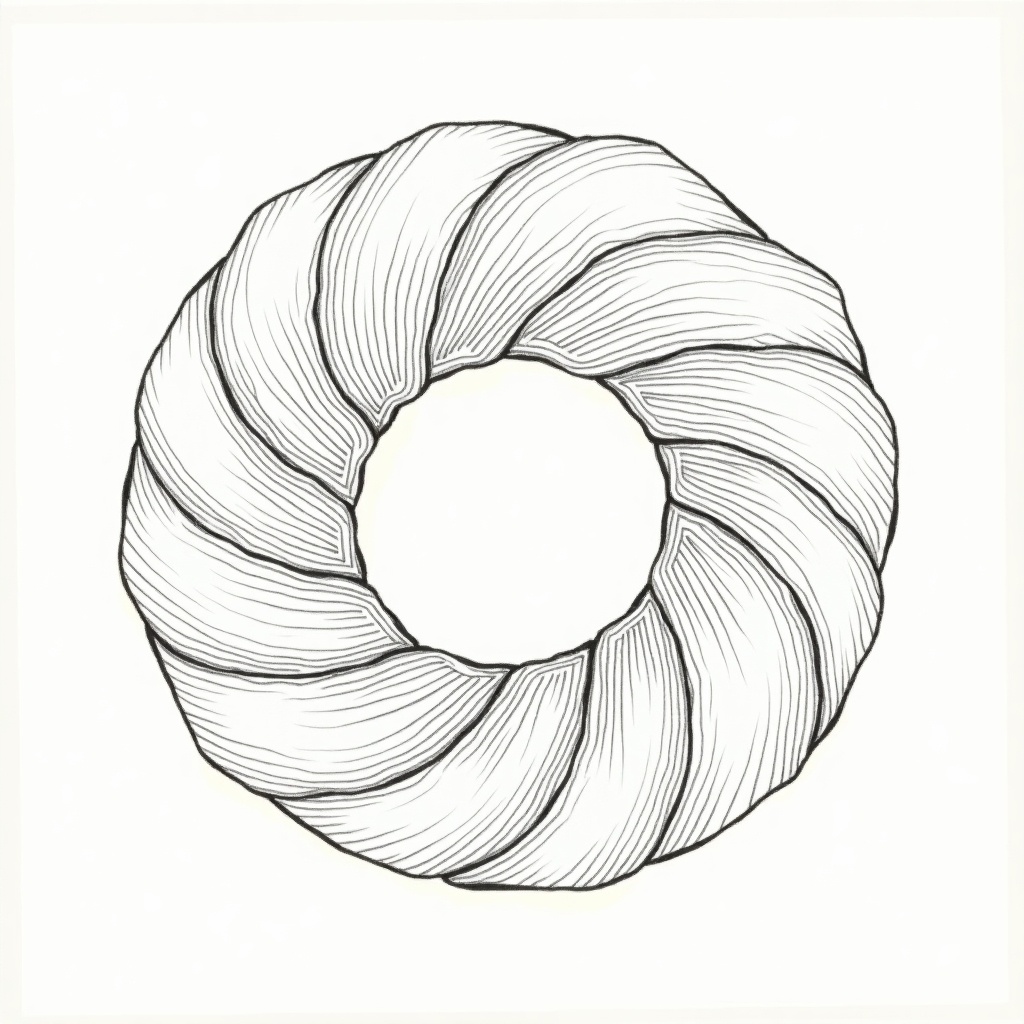 Draw an Archimedean spiral with a radius of 72 and height of 4. Use line art style.