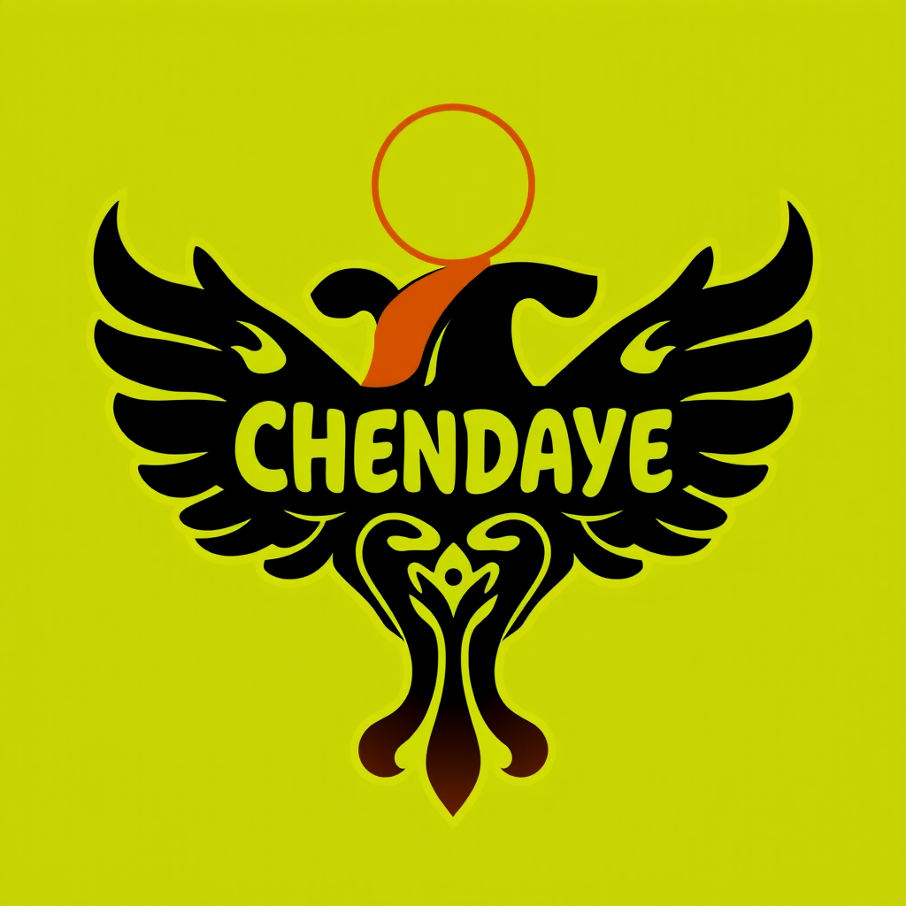 The image features a stylized black bird with outstretched wings and the word 'CHENDAYE' on a bright yellow-green background.