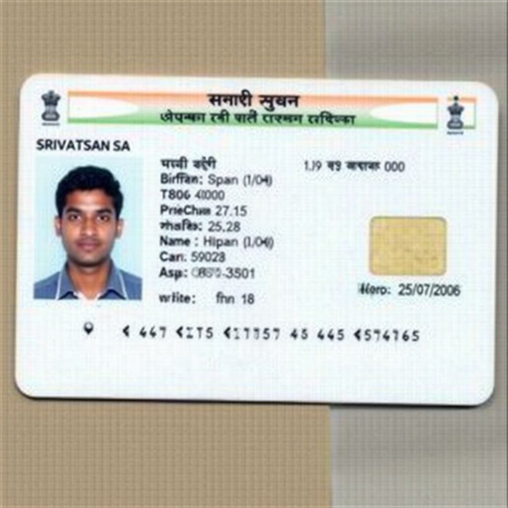 This image shows an Indian driver license card featuring personal information. The card displays the name 'Srivatsan SA' with an age of 18. It includes a birth date of 25/03/2006. The card design follows a typical government layout, giving it an official look. An identification photo provides a clear view of the individual's face, which is well-lit. Overall, the card has a clean and professional appearance, suitable for identity verification.