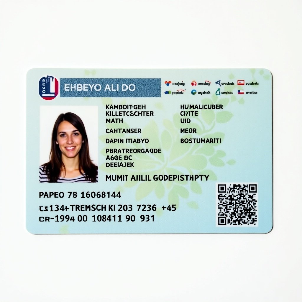 This image shows a Dutch identity card showcasing a clear photograph of an individual. The card features various security elements typical for identification documents. It adheres to the official format and size. The predominant colors are green and blue, which are often associated with official documents. Personal details are displayed in a structured format beside the photo, allowing for easy reading and verification.