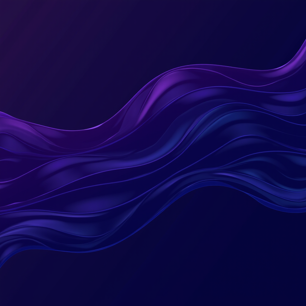 Abstract waves of blue and purple fluid curves create a soothing visual flow.