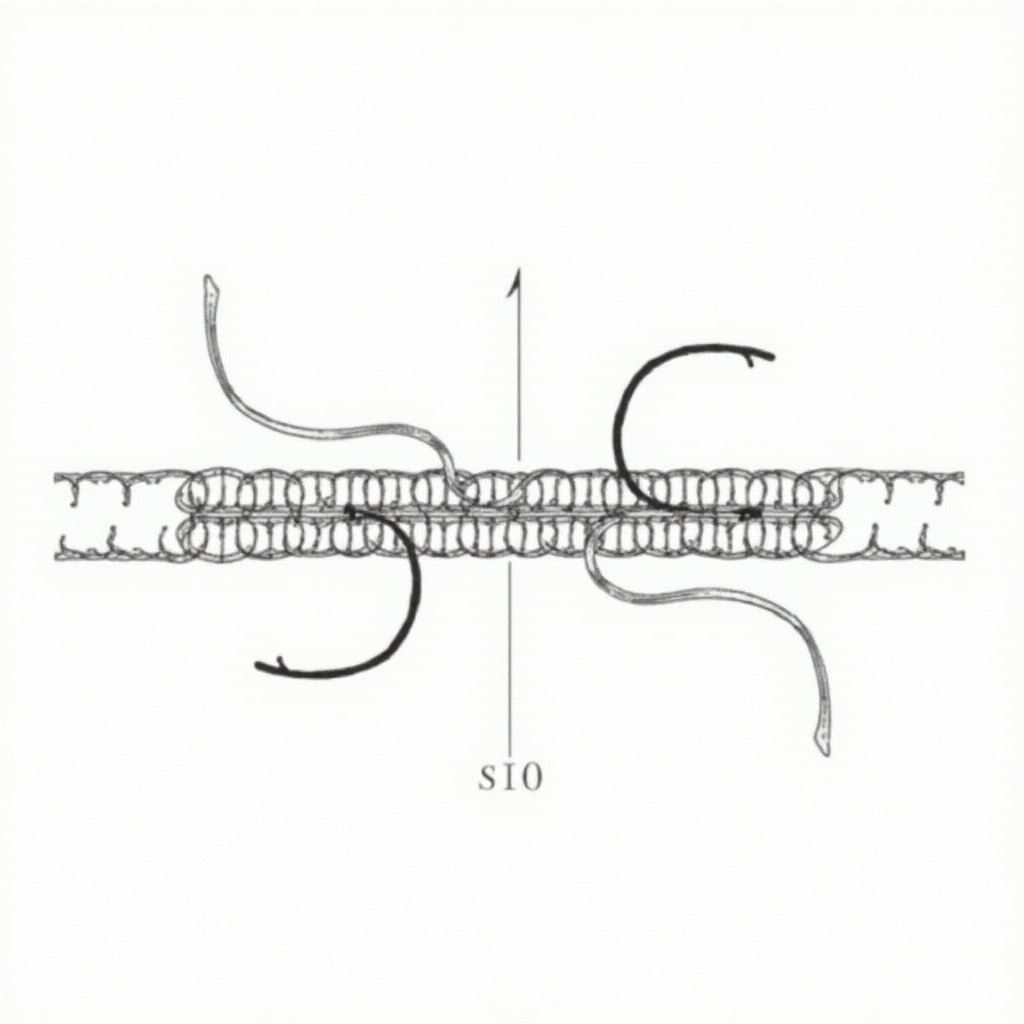 The illustration depicts the intricate design of an intravascular stent. It features a two-layer structure: the outer layer acts as an anchor, while the inner layer contains the electrodes and sensors. The drawing clearly distinguishes between the two layers and their connection points. Fine details highlight the engineering behind the stent's functionality. This visual serves an educational purpose in the field of biomedical engineering.