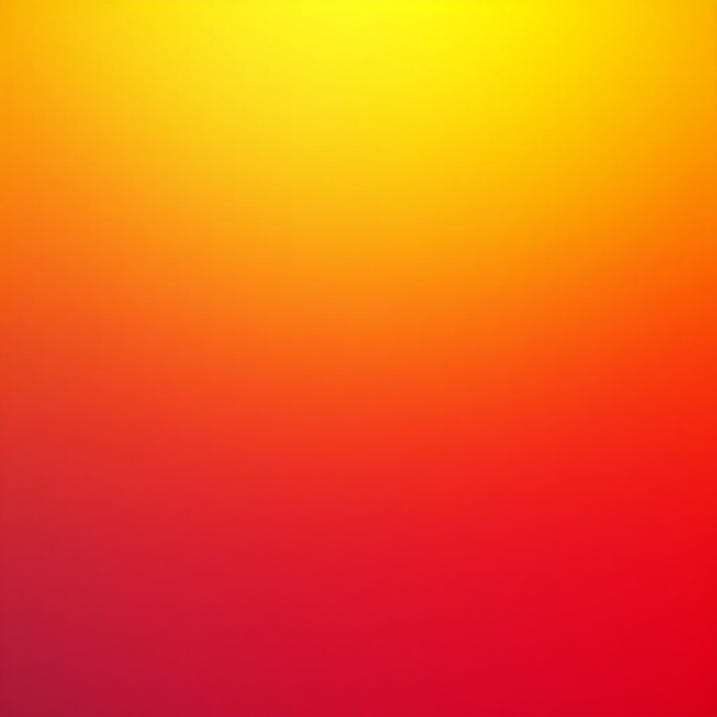 This is a vibrant gradient background designed for an educational app. It transitions smoothly from bright yellow at the top to deep red at the bottom. The gradient evokes warmth and energy, reminiscent of sunlight. The design is minimalistic, ensuring that it does not distract from the app's educational content. It’s a visually appealing and modern backdrop that enhances user experience while promoting learning.