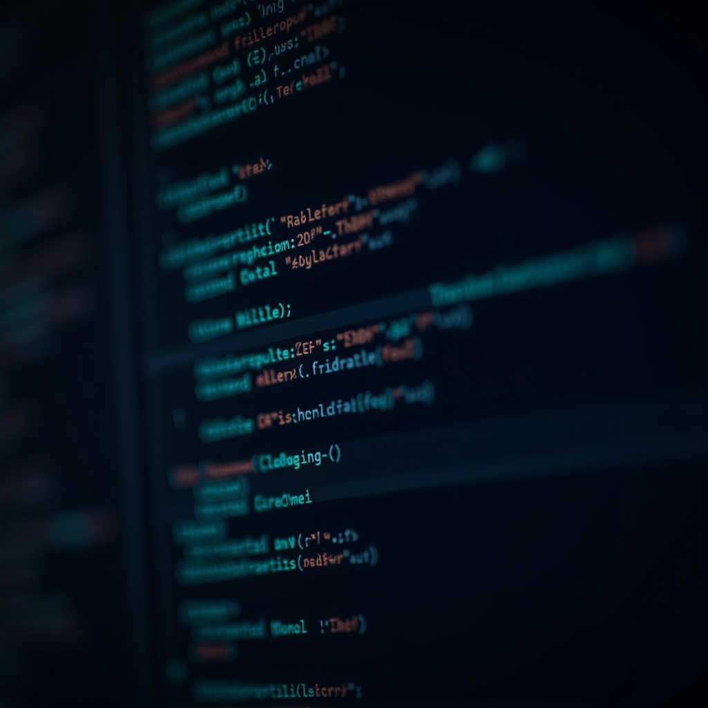A close-up shot of colorful lines of code on a computer screen.